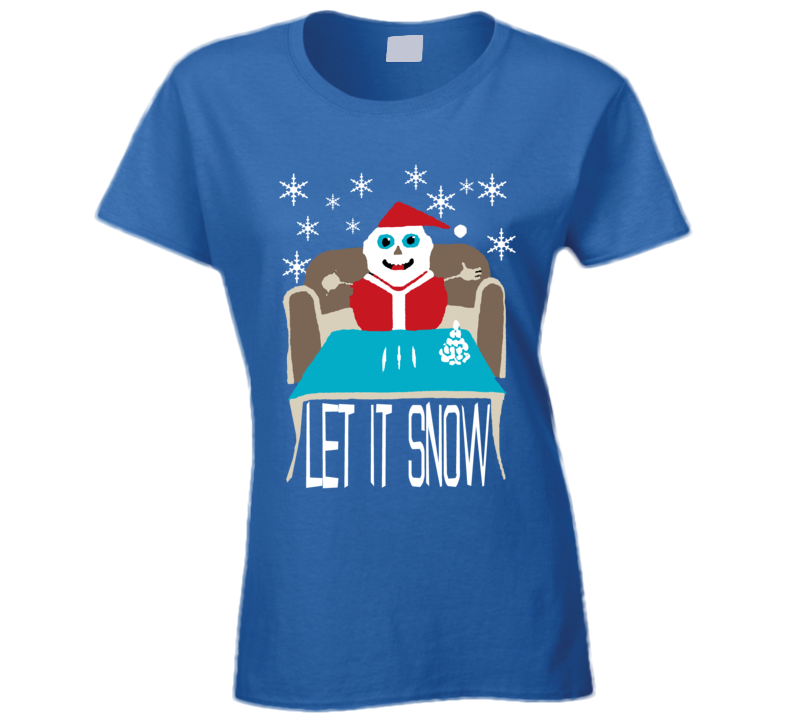 Let It Snow Christmas Funny Banned Parody Ladies T Shirt