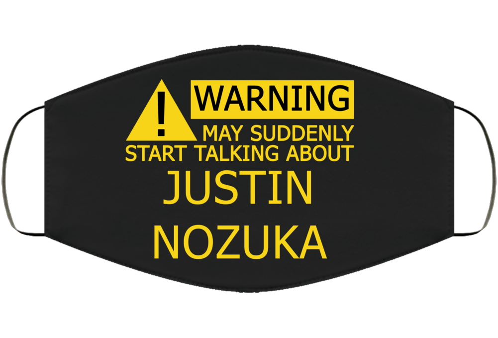 Warning Justin Nozuka Face Mask Cover