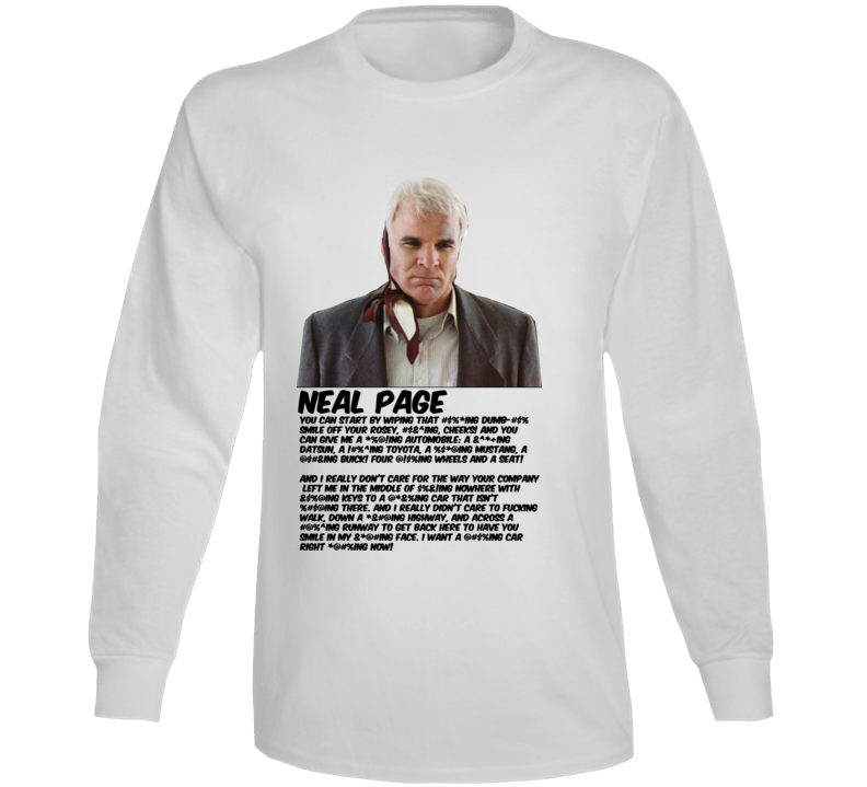 Neal Page Car Rental Rant Planes Trains Long Sleeve T Shirt