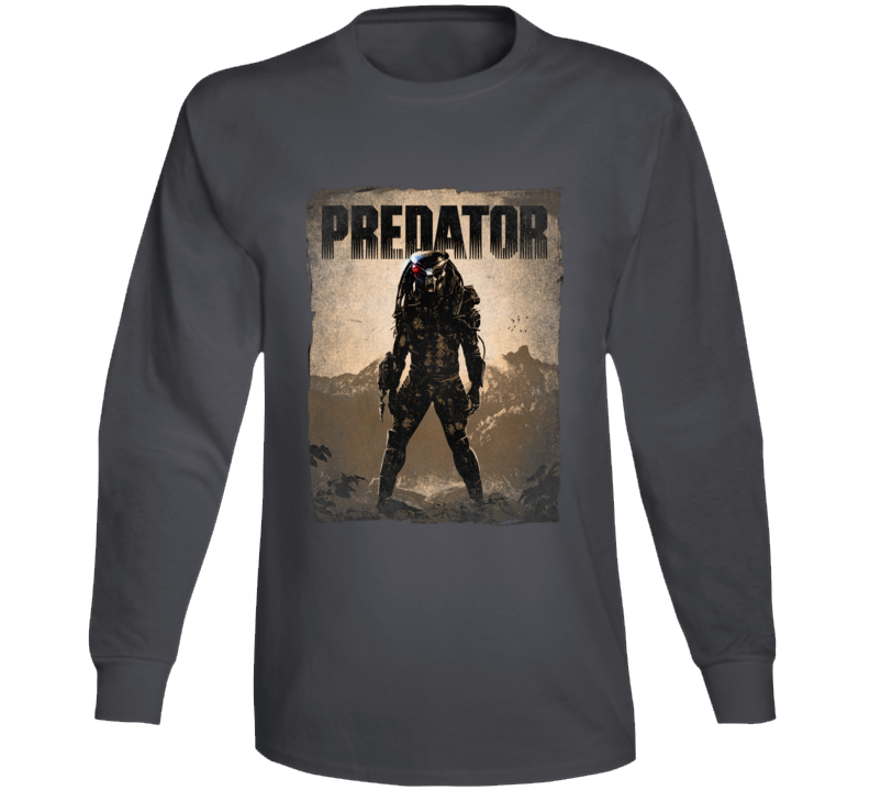 Predator Alien Movie Icon Villain 80s Fan Long Sleeve T Shirt