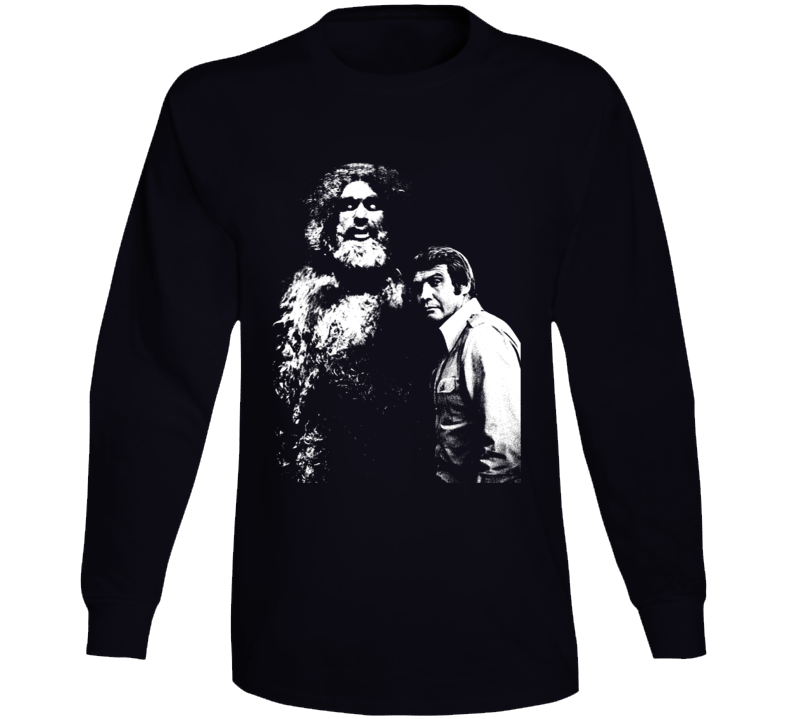 Six Million Dollar Man Sasquatch Bigfoot 70s Tv Long Sleeve T Shirt