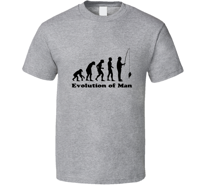 Evolution Of Man Fisherman Fishing Funny Hunter T Shirt