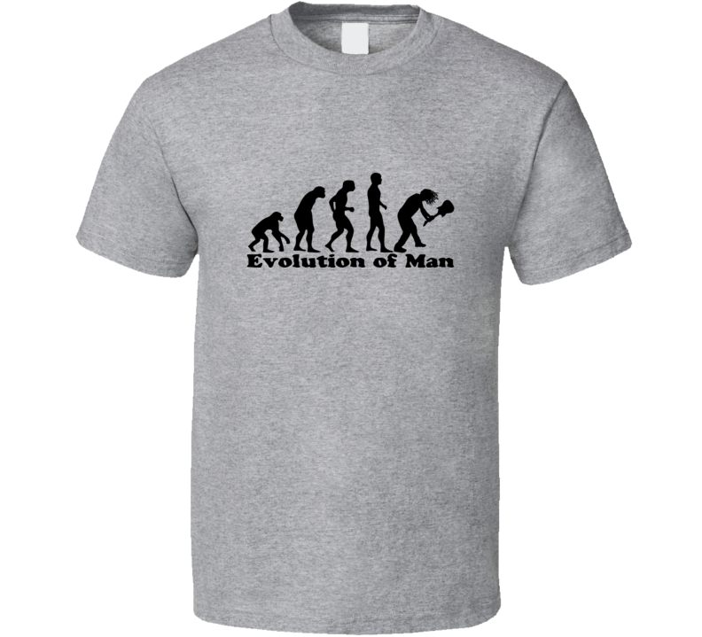 Evolution of Man Guitarist Guitar Rock N Roll Music T Shirt