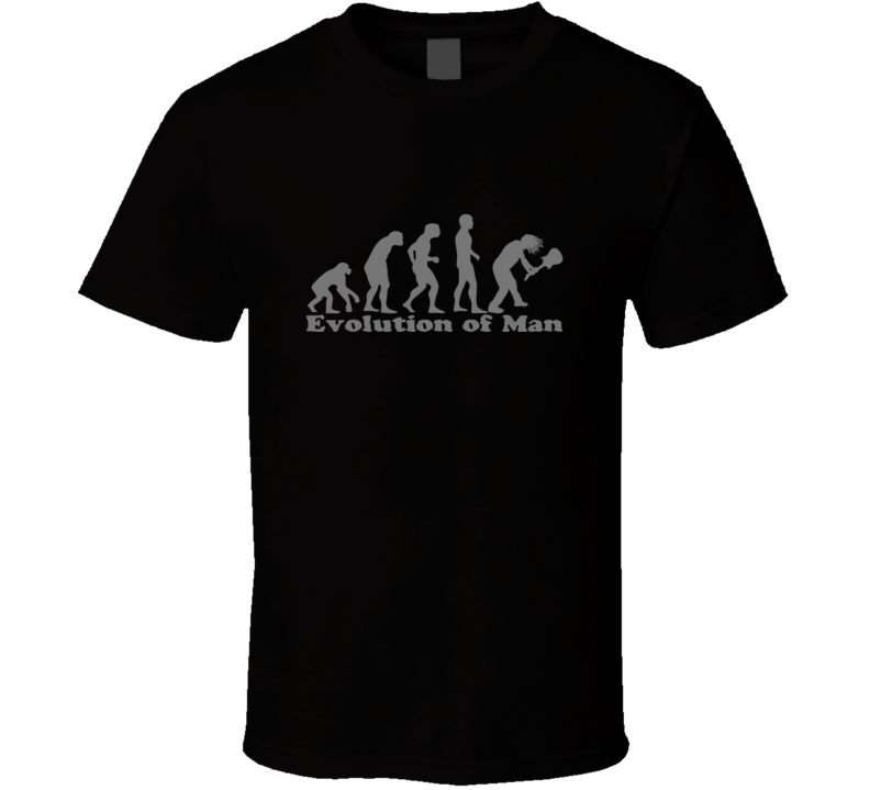 Evolution of Man Bass Guitar Rock N Roll Music T Shirt