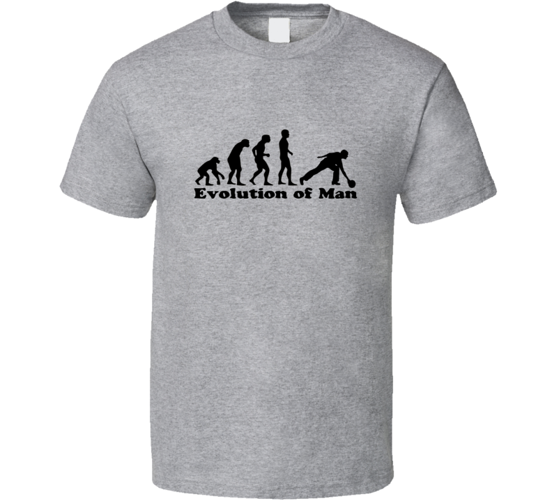 Evolution of Man Bowling Bowler Sport Game funny T Shirt