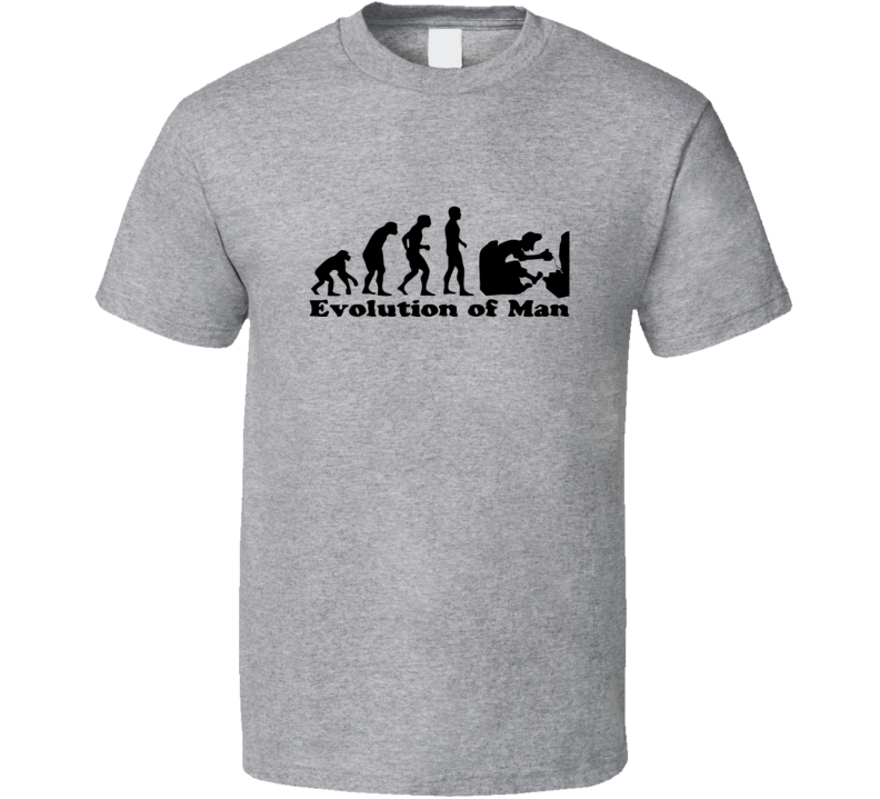 Evolution of Man Gamer Video Games Funny T Shirt