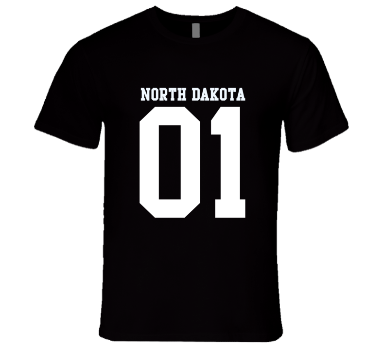 North Dakota Is Number 01 State USA Pride Proud Sports Team College USA T Shirt