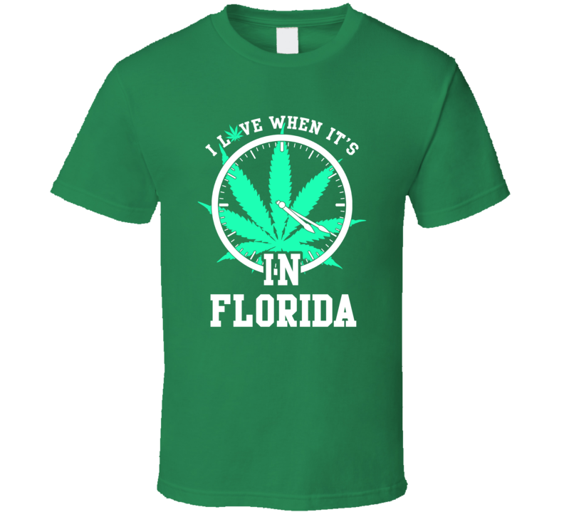 Florida I Love When's It's 420 In State USA Funny Weed Legalize  T Shirt