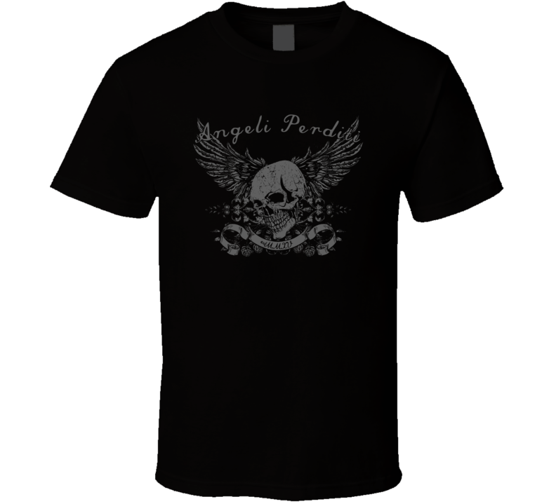 Angeli Perditi Lost Angels MMXV Skull Biker MMA Boxing Dark T Shirt