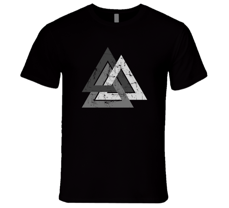 Viking Symbol of War Valknut Norse God Mens Fitted T Shirt